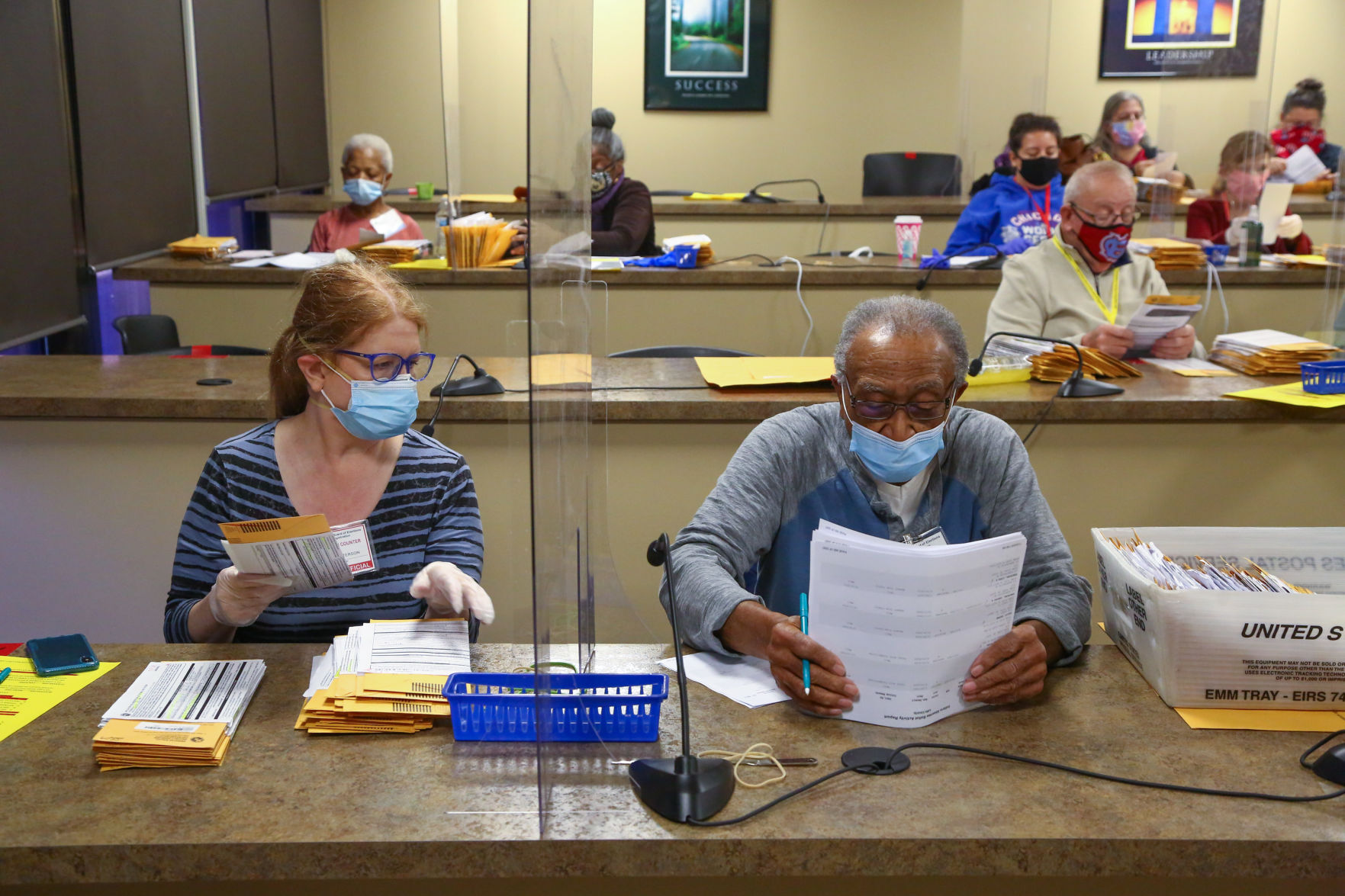 Counting the vote at the Lake County Government Center